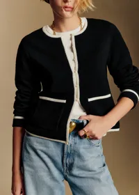 Gilet Brielle - Noir Ecru — view 4