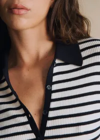 Gilet Drew - Écru / Marine — view 3