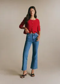 Gilet Gaspard Crop - Rouge Carmin — view 4