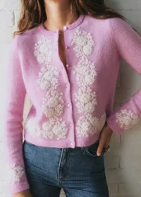 Gilet Laurine - Sézane x Sea NY - Lilas Broderies Écru — view 2