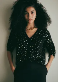 Gilet Lizy - Noir Coeur Doré — view 3