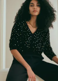 Gilet Lizy - Noir Coeur Doré — view 4