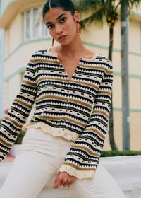 Gilet Mara - Écru / Marine — view 2