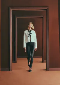 Gilet Susie - Ecru détails noir — view 3