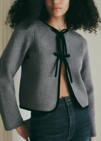 Gilet Susie - Gris détails noir — view 2