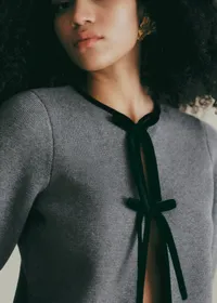 Gilet Susie - Gris détails noir — view 3