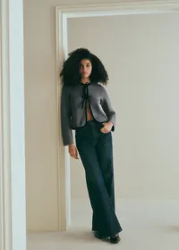 Gilet Susie - Gris détails noir — view 4
