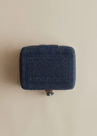 Grand écrin denim brodé - Sézane x SEA NY - Bleu Denim Brodé — view 2