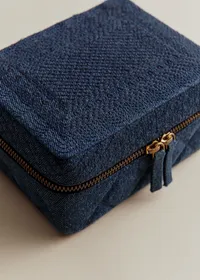 Grand écrin denim brodé - Sézane x SEA NY - Bleu Denim Brodé — view 3