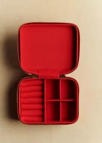 Grand écrin en vinyle - Rouge baiser — view 2