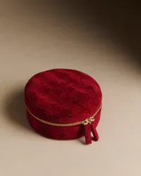 Grand écrin rond velours milleraie - Rouge — view 2