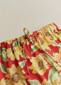 Jupe Annabelle - Imprimé Tournesols Rouge — view 5