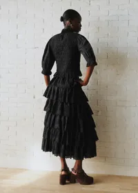 Jupe Bakta - Sézane x SEA NY - Broderie Unie Noire — view 2