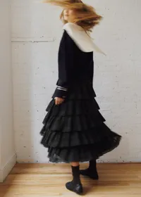 Jupe Bakta - Sézane x SEA NY - Broderie Unie Noire — view 5