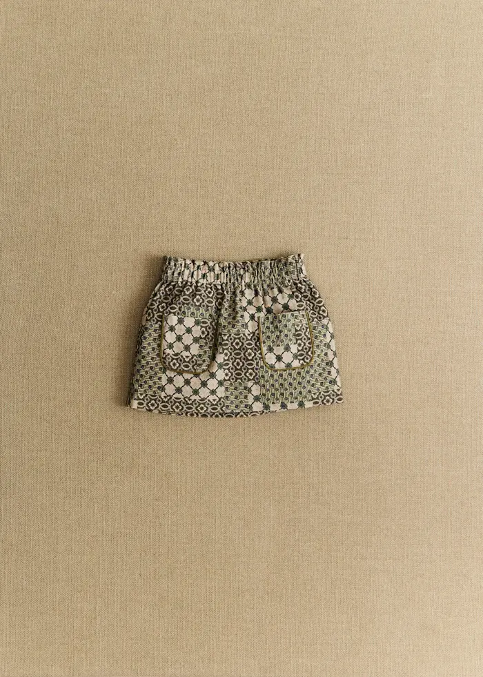 Jupe Capucine - Petit Sézane x Antoinette Poisson - Imprimé Patchwork Dominote