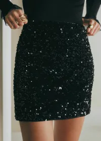 Jupe Malia - Sequins Noirs — view 2