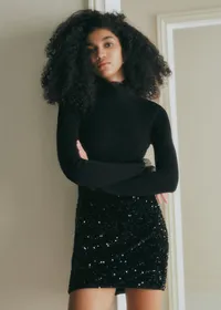 Jupe Malia - Sequins Noirs — view 3