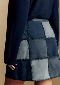 Jupe Nehira - Patchwork Bleu — view 2