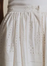 Jupe Nicole - Broderie Unie Hankie Ecru — view 4
