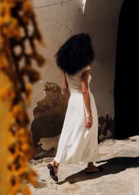 Jupe Noa - Broderie Placée Ecru — view 4