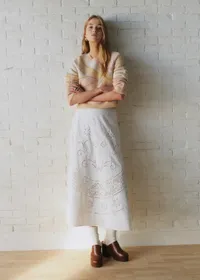 Jupe Solya - Sézane x SEA NY - Broderie Unie Ecru — view 3