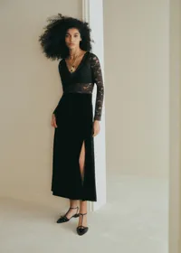 Jupe SORIA - Velours Noir — view 3
