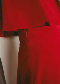 Jupe SORIA - Velours Rouge — view 3