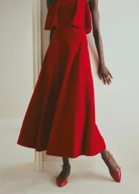 Jupe SORIA - Velours Rouge — view 4