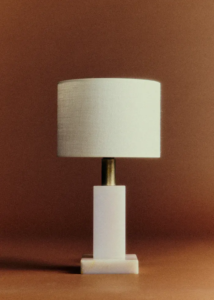 Lampe à poser vintage en onyx - Onyx