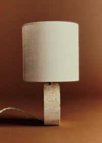 Lampe à poser vintage en travertin - Travertin — view 3