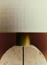 Lampe à poser vintage travertin - Travertin — view 3