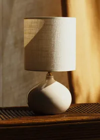 Lampe Banjo petit modèle - Écru - Abat-jour Dolce - Jute Écru — view 3