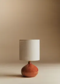 Lampe Banjo petit modèle - Rouille - Abat-jour Dolce - Jute Écru — view 4