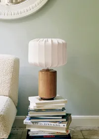 Lampe Mezzo - Bois - Abat-jour Mezzo - Écru — view 3