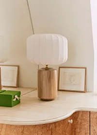 Lampe Mezzo - Bois - Abat-jour Mezzo - Écru — view 5