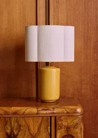 Lampe Mezzo - Safran - Abat-jour Boléro - Jute Écru — view 4