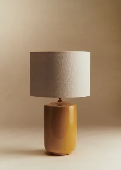 Lampe Mezzo - Safran - Abat-jour Dolce - Jute Écru