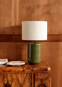Lampe Mezzo - Sauge - Abat-jour Dolce - Jute Écru — view 3