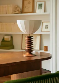 Lampe Tango - Acajou - Abat-jour Tango - Coton écru — view 4