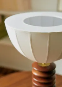 Lampe Tango - Acajou - Abat-jour Tango - Coton écru — view 5