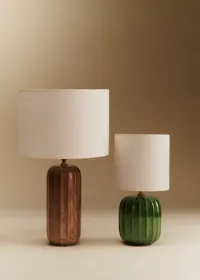 Lampe Traviata - Bois - Abat-jour Dolce - Jute Écru — view 4
