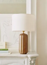 Lampe Traviata - Bois - Abat-jour Dolce - Jute Écru — view 5
