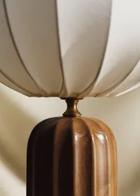 Lampe Traviata - Bois - Abat-jour Sonate - Écru — view 2