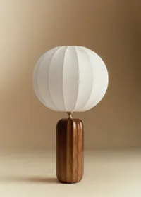 Lampe Traviata - Bois - Abat-jour Sonate - Écru — view 3