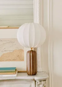 Lampe Traviata - Bois - Abat-jour Sonate - Écru — view 4