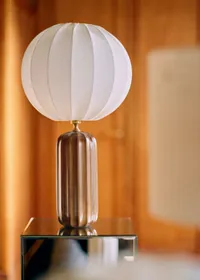 Lampe Traviata - Bois - Abat-jour Sonate - Écru — view 5