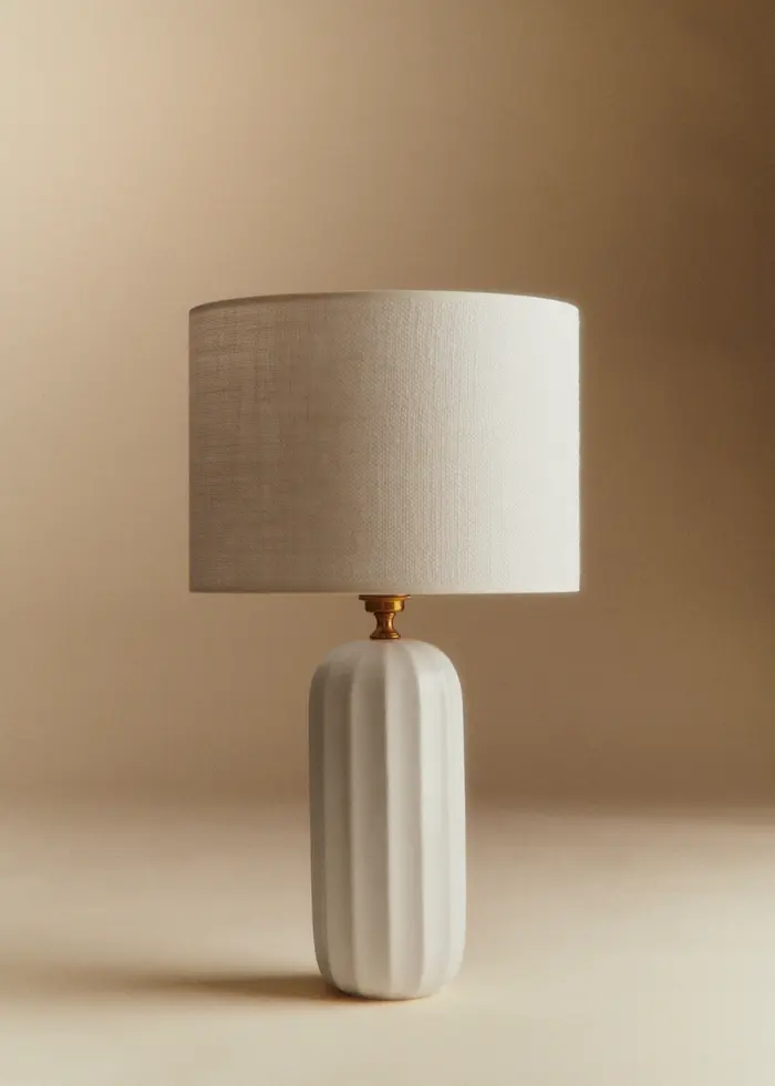 Lampe Traviata - écru - Abat-jour Dolce - Jute Écru