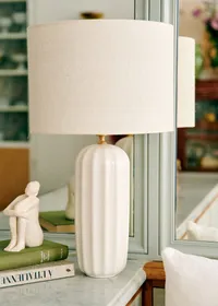 Lampe Traviata grand modèle - Ecru - Abat-jour Dolce - Jute Écru — view 2
