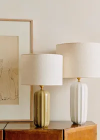 Lampe Traviata grand modèle - Ecru - Abat-jour Dolce - Jute Écru — view 3