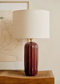 Lampe Traviata Grand Modèle - Moka - Abat-jour Dolce - Jute Écru — view 3